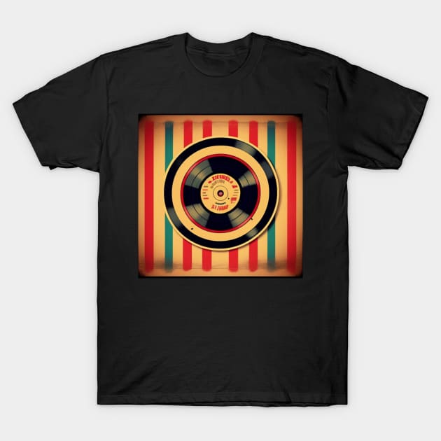 Vintage Circus Vinyl LP T-Shirt by musicgeniusart